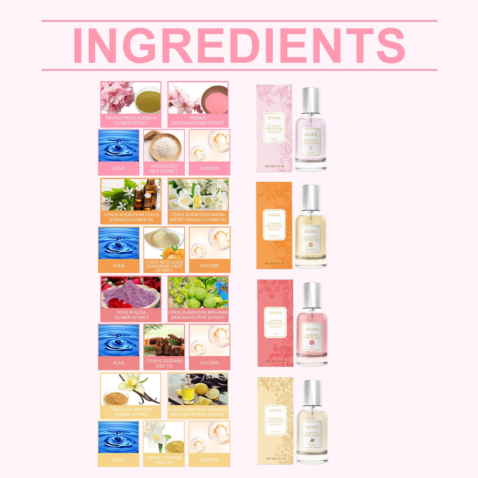 EELHOE Body Hair Perfume Spray Body Skin Hair Long-Lasting Fragrance Spray EELHOE Body Hair Perfume Spray Body Skin Hair Long-Lasting Fragrance Spray